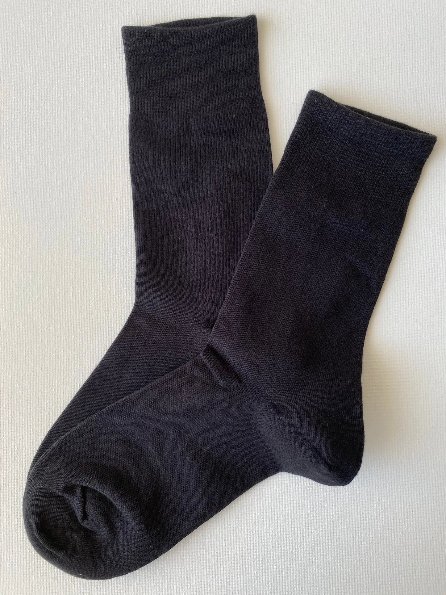 Product image of basic unisex crew sock in black colour by Sock the Luck up AU
