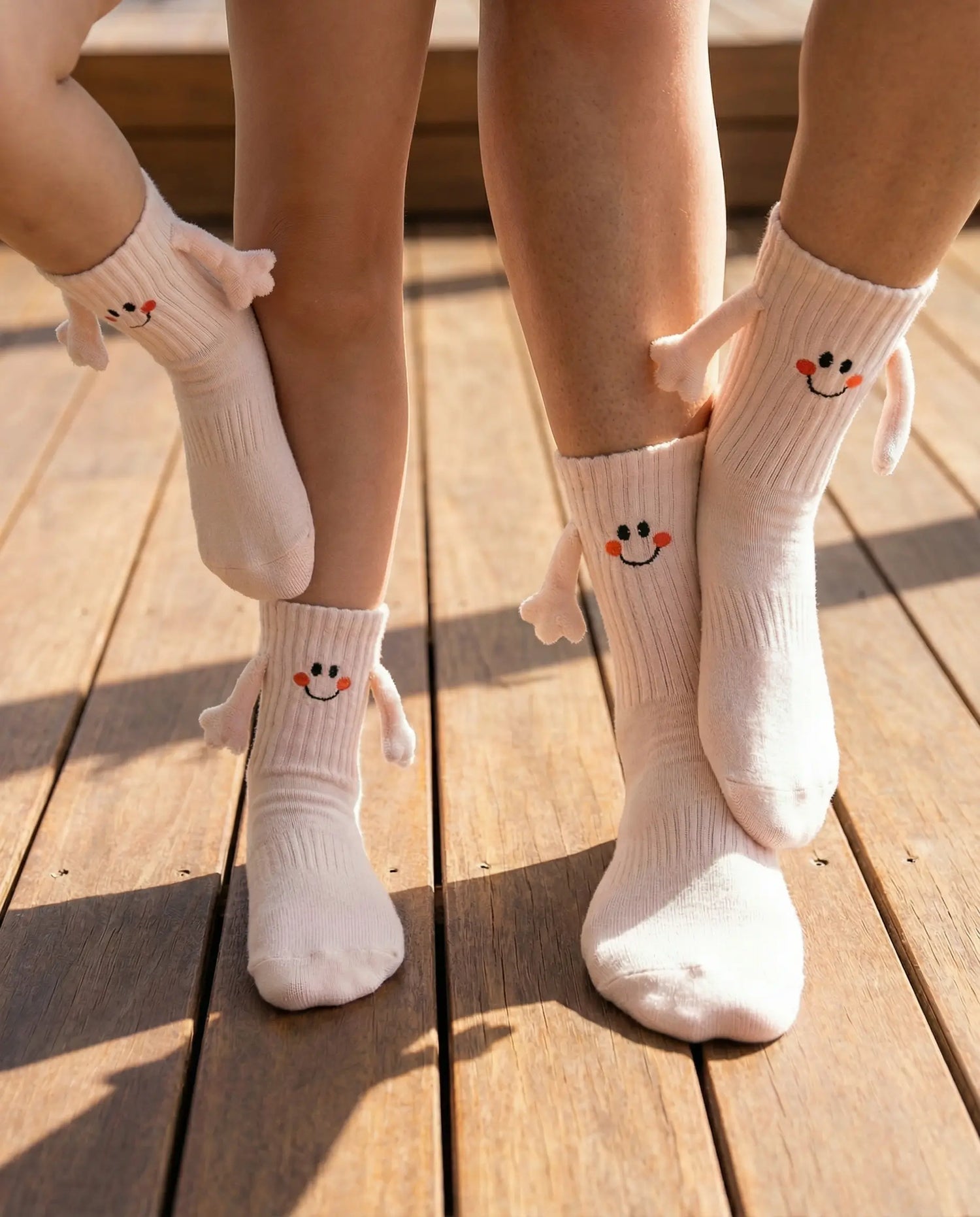 Matching family socks set for parents and kids, a fun way to share a moment of joy and connection through coordinated styles and colors