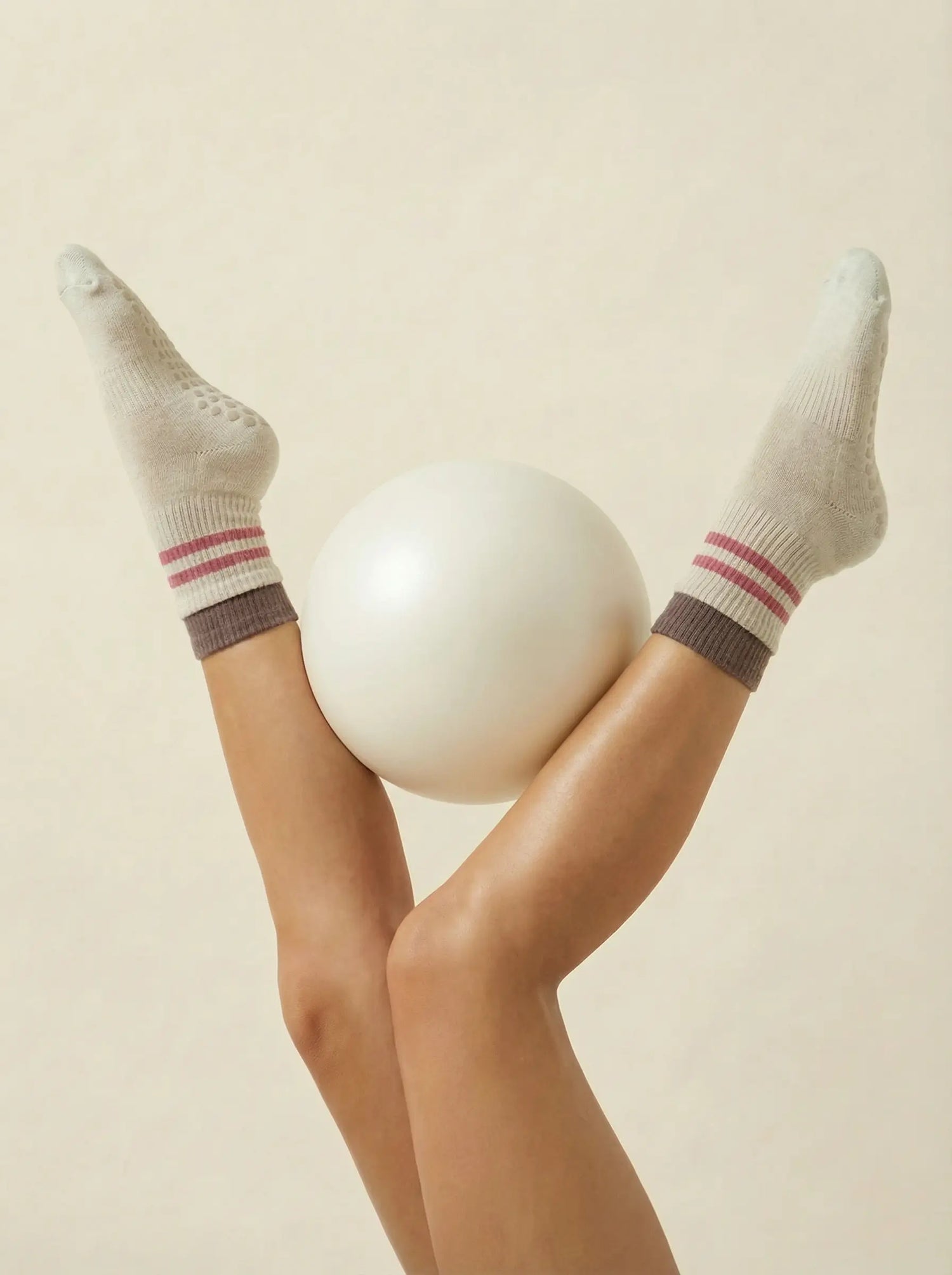 Grip socks for yoga, pilates, and active kids featuring non-slip silicone dots on the sole for stability and safety during movement