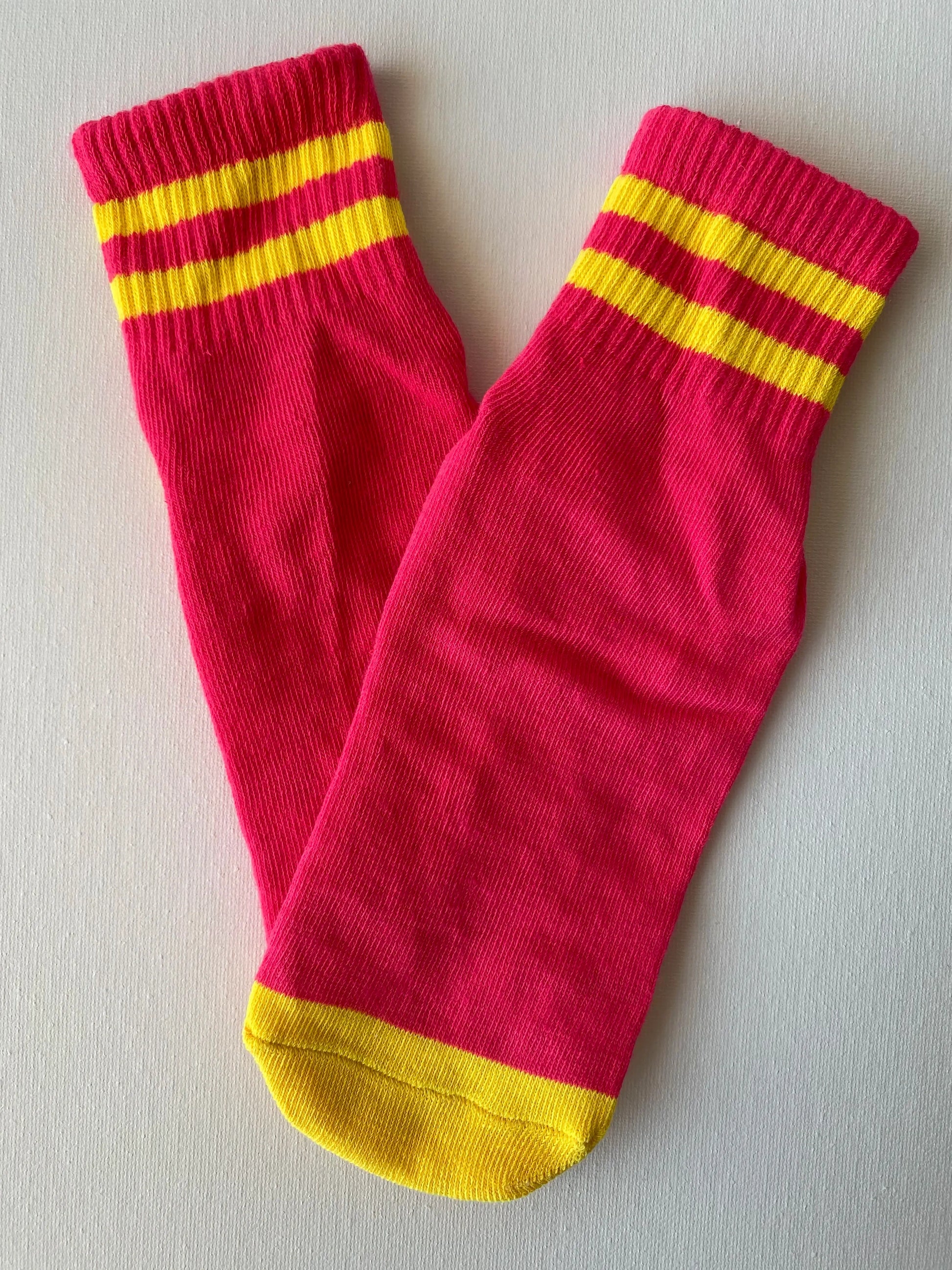 Product image of bold jump family grip sock in pink colour adult size by Sock the Luck up AU