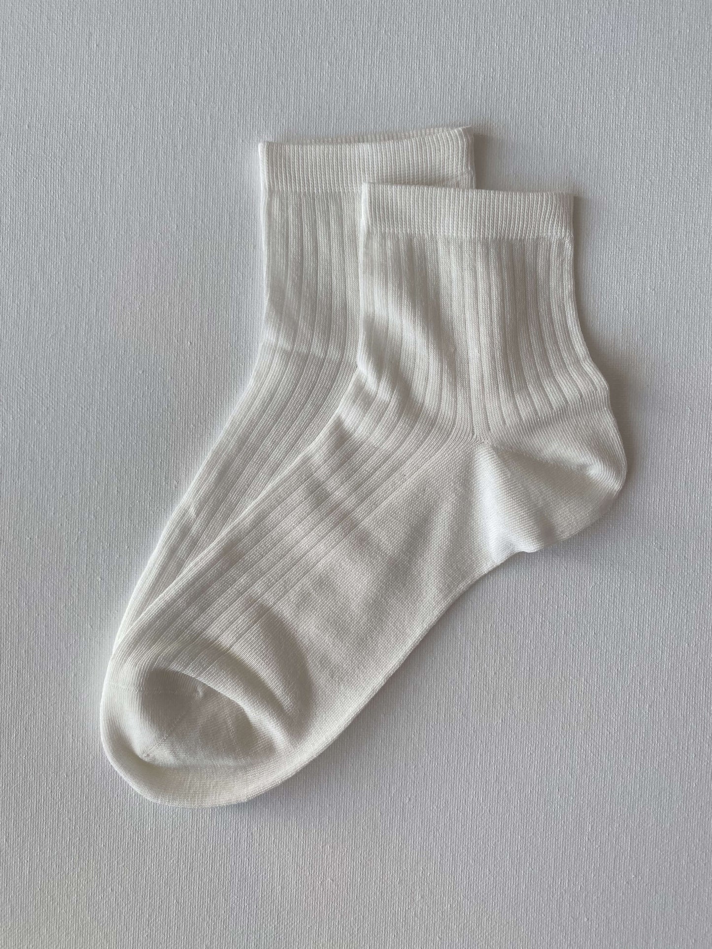 Product image of everyday mulberry silk ankle sock in white colour by Sock the Luck up AU