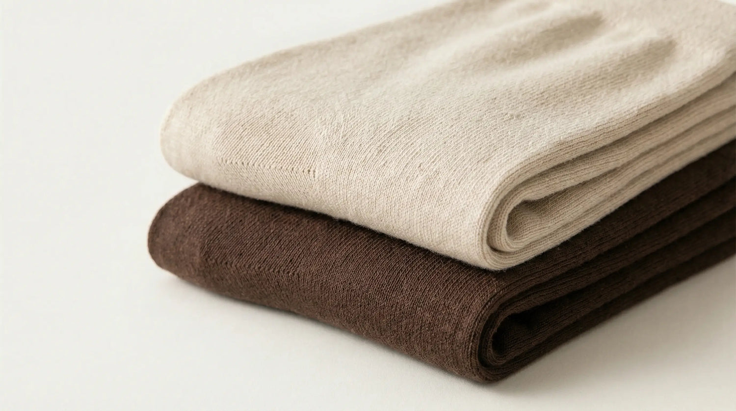 Minimal Soul collection essential crew socks in timeless neutral tones made from premium combed cotton for quiet luxury and mindful simplicity