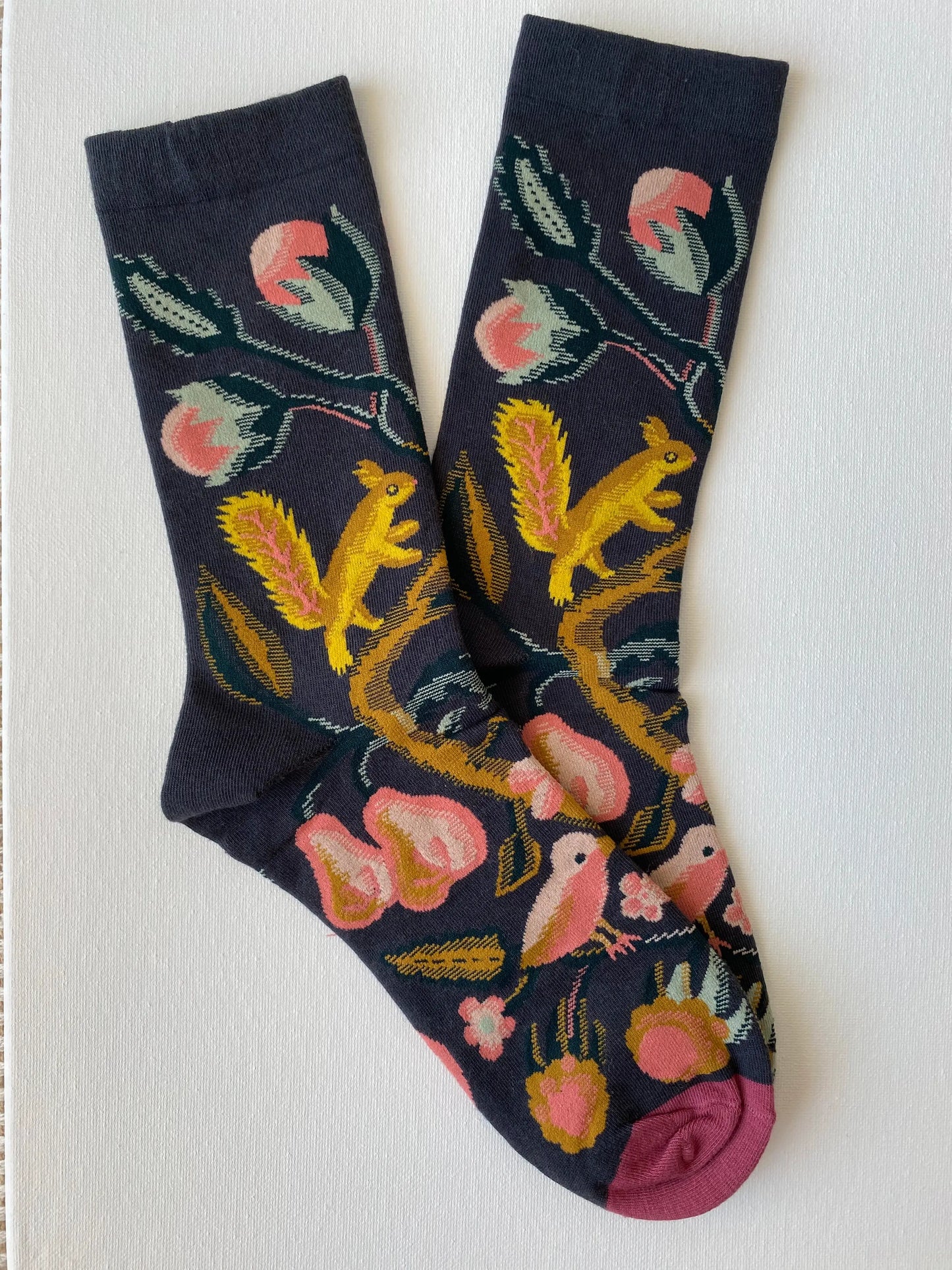 Product image of painted fruits jungle unisex crew sock right side by Sock the Luck up AU