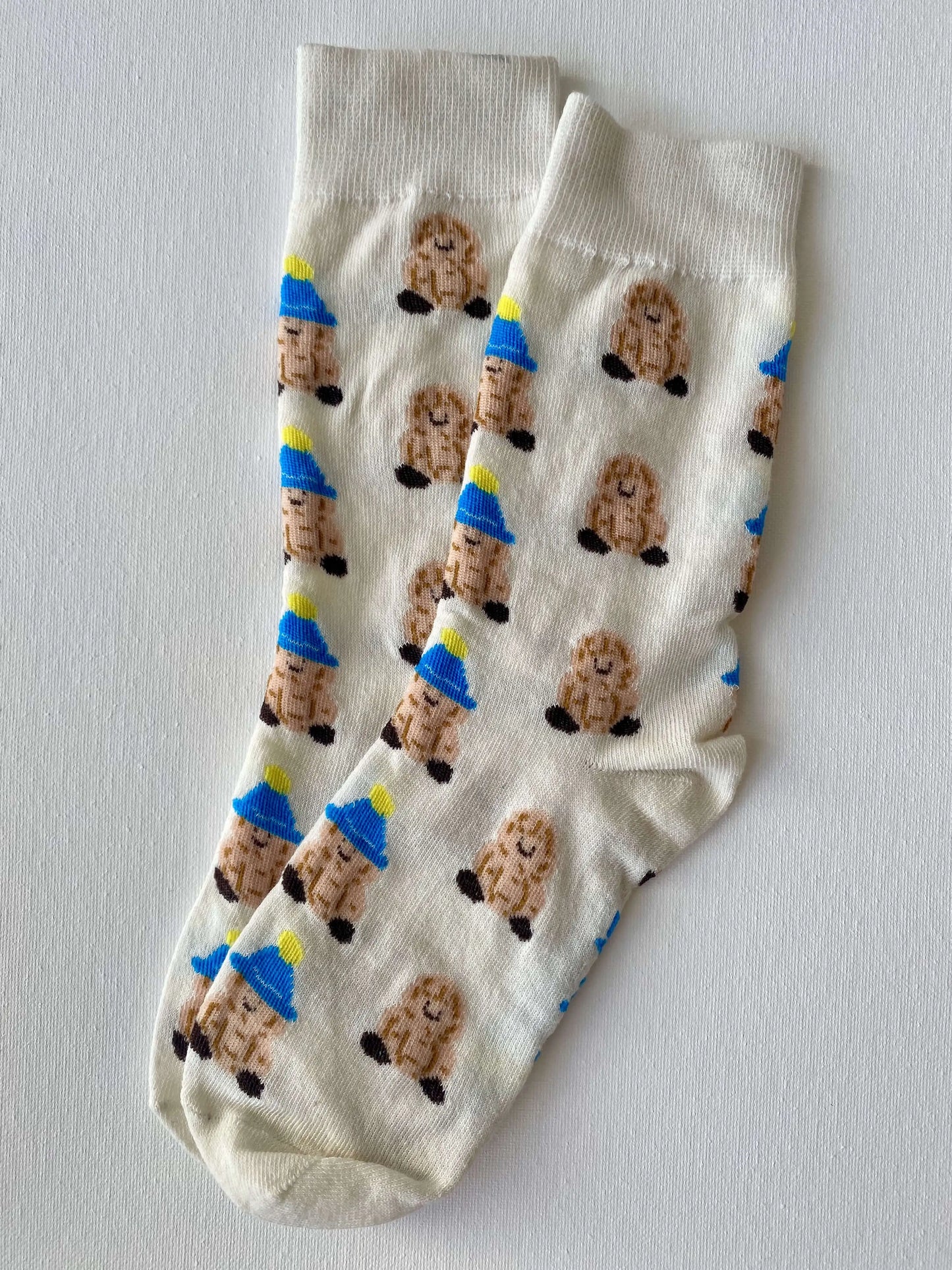 Product image of peanut character crew sock by Sock the Luck up AU