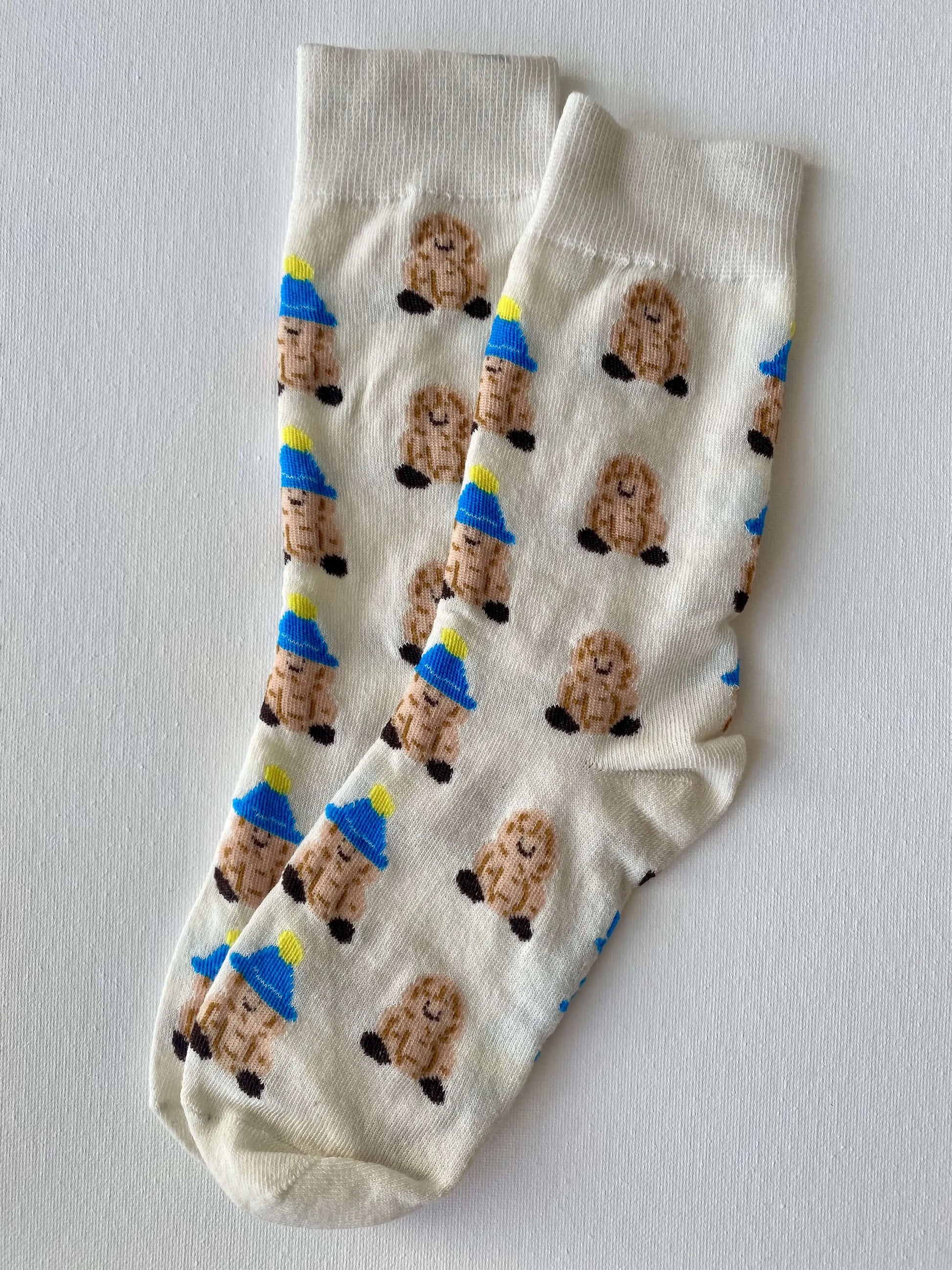 Product image of peanut character crew sock by Sock the Luck up AU
